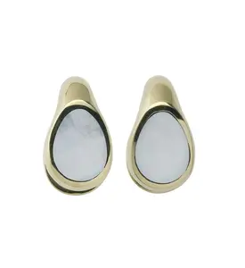MOP Keyhole Brass Ear Weights