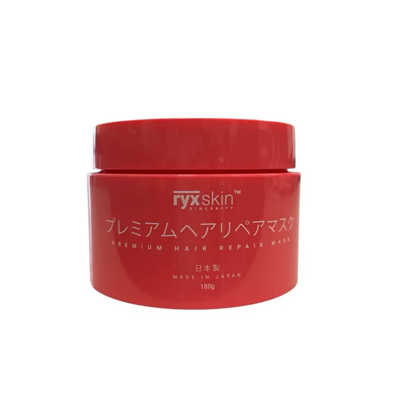 RYX Skin Premium Hair Repair Mask 180g | Made in Japan | Deep Hydration & Repair for Damaged Hair with Keratin, Hyaluronic Acid & Royal Jelly Extract | Smooth, Silky, Healthy-Looking Hair