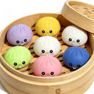 2026 Upgrade Dumpling Squishies – New Dumpling Squishy Blows Bubbles, Rainbow Dumpling Stress Balls Fidget Sensory Balls, Cute Anxiety Relief Fidget for Adults Kids, Surprise Toy