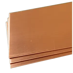 Copper Sheet: 0.016" Thick x 4" Wide x 10" Long (3 Pieces)
