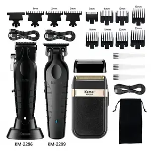 Km-2296 Km-2299 Men's Electric Hair Clipper Set, Professional Barber Haircut Kit for Home Use, Ideal Gift for Barbers and Men