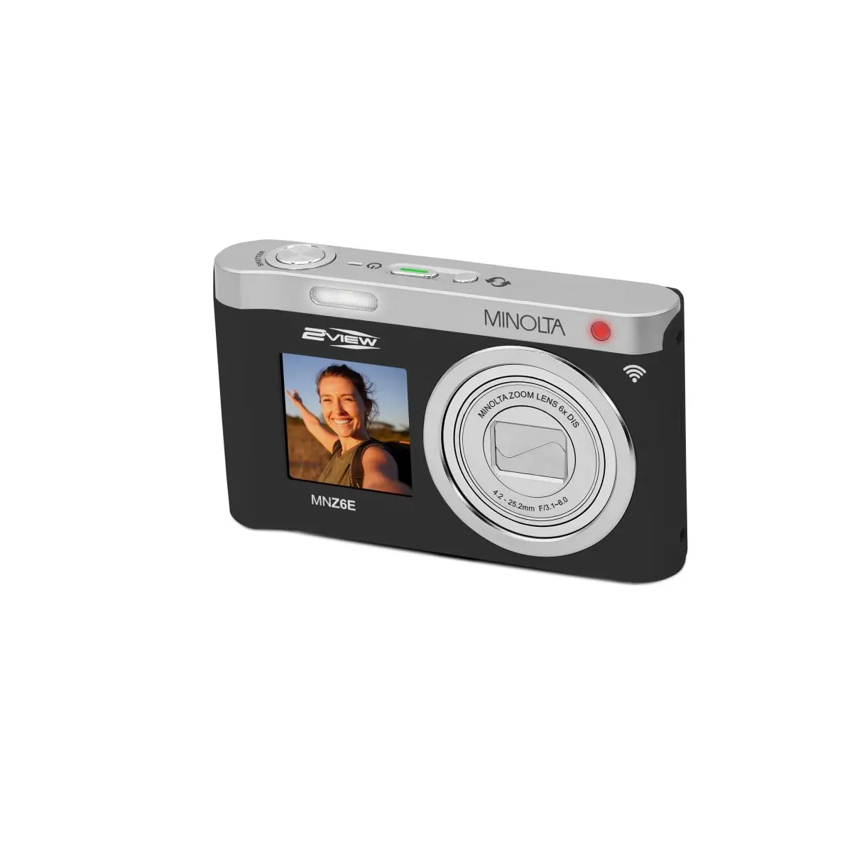 MINOLTA MNZ6E-BK MNZ6E 64MP / 4K Ultra HD / Dual Screen Compact Camera