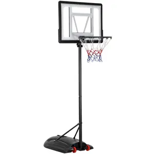 Adjustable Height Metal Frame Basketball Hoop System, 7.2-9.2FT, for Home Gym, Outdoor Use, Outdoor Play,summerwins