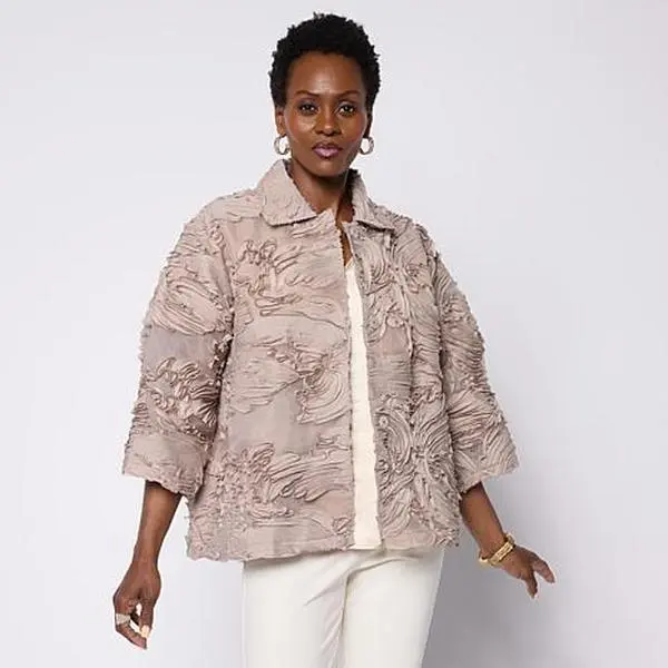 MarlaWynne WynneCollection Novelty Organza Jacket