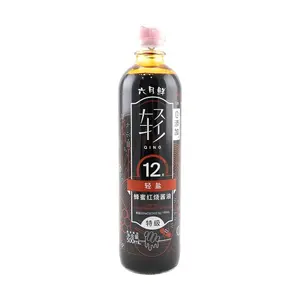 LIUYUEXIAN Light Honey Brewed Soy Sauce - 500ml, 34% Less Salt, Natural Honey Colorant, Savory Umami Flavor for Cooking