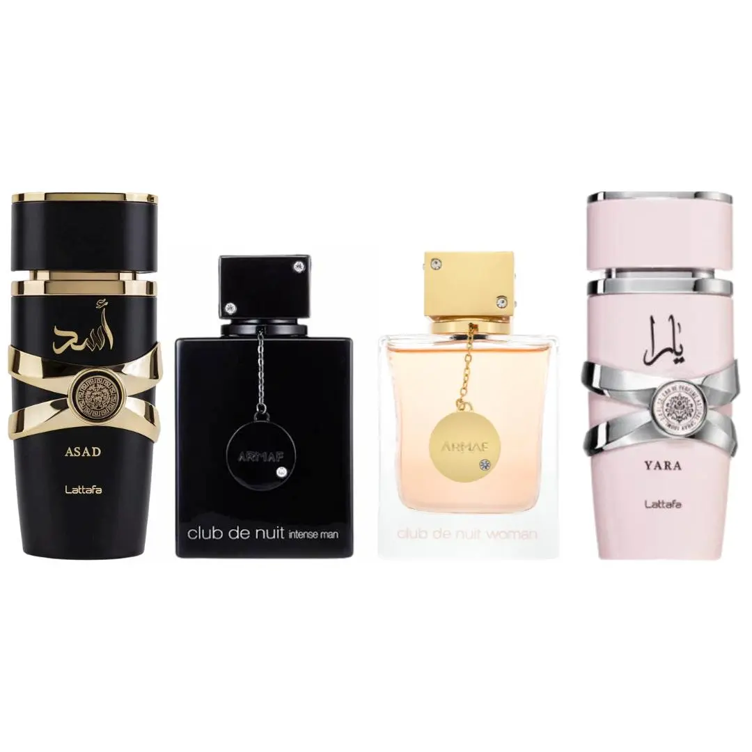 Asad + Yara + Club de nuit intense + Club de nuit woman -- Fragrance Bundle, Perfume Bundle Set, 250Ml