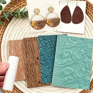 4pcs Polymer Clay Texture Roller, Ideal for Earrings, Compatible with Clay Cutter, Perfect for Pins and Pendants, Handmade Crafts