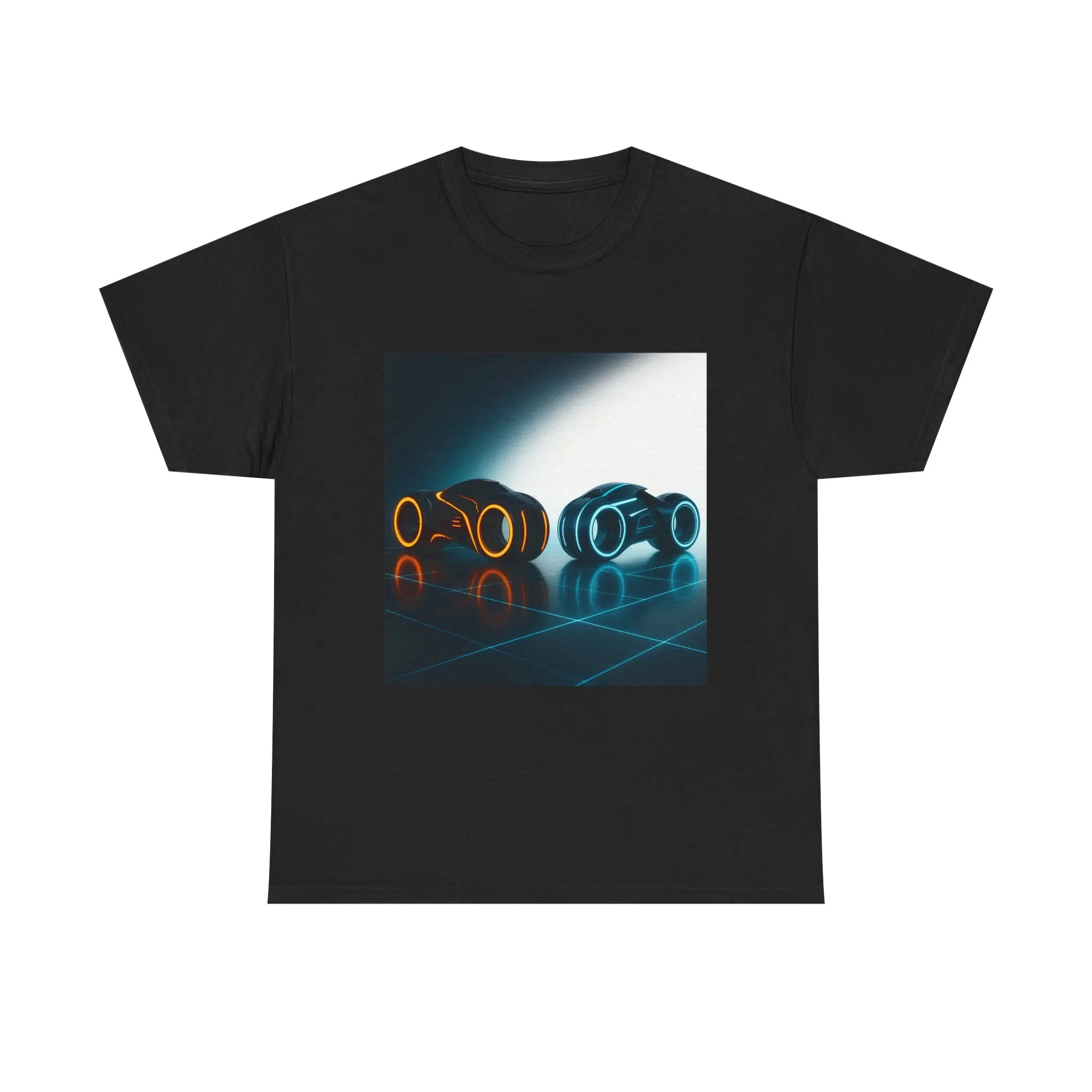 Retro-Inspired Tron Tee, Unisex Heavy Cotton Tee, Gamer Shirt, 80s Nostalgia T-Shirt, Perfect Gift for Gamers