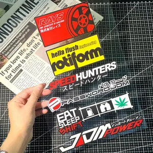 JDM Style Car Sticker, Waterproof & Durable Scratch Cover, Perfect for Car Gas Cap Triangle Window Motorcycle Body Trunk DIY Personalized Decorative Decals, Truck Car Decal, Sticker for Cars, Multipurpose Car Decal