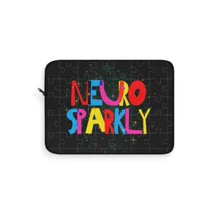Colorful 'Neuro Sparkly' Laptop Sleeve - Vibrant Tech Accessory for Creative Minds