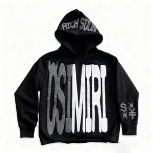 OSIMIRI Winter Outfit Hip-Hop Style HoodedSweatshirtLoose Fit Hoodies for Men Leisure Essential AlphaBetfoamY2K Streetwear Christmas Gifts Casual PulloverSportswearTops Clothes Menswear Sporty Stylish Fashion Aesthetic Print