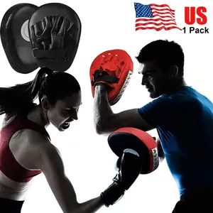 1/2 PCS Boxing Pads Curved Punching Mitts Training Hand Target Pads Gloves Training Pads,Boxing Hand Target PU Leather Curved Punch Mitts for Karate, Kickboxing,Muay Thai