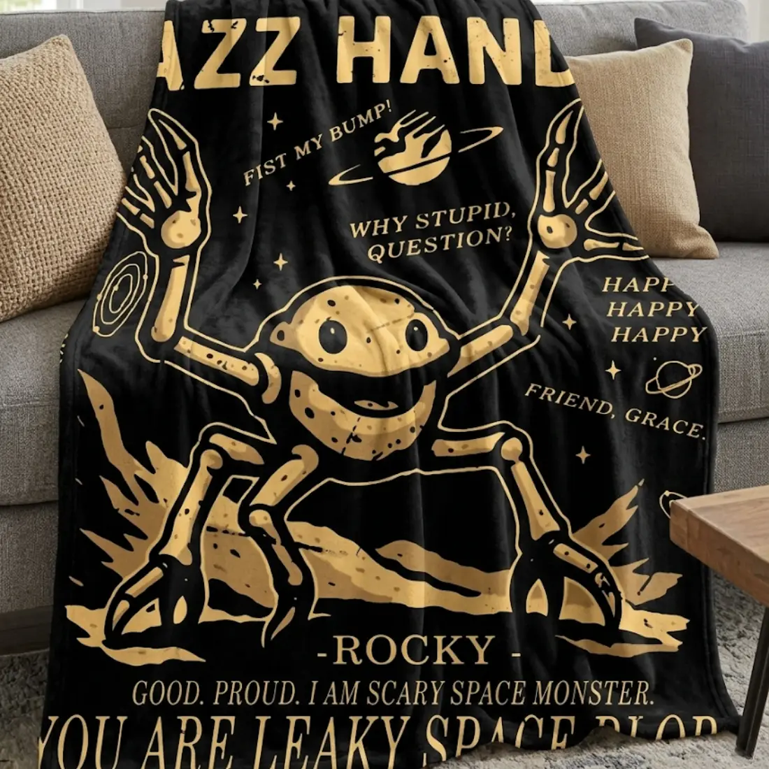 Project Hail Mary Flannel Fleece Blanket – Amaze Retro Sci-Fi