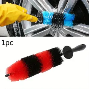 Multifunction Wheel Wash Brush Car Truck Motor Engine Grille Wheel Wash Brush Tire Rim Cleaning Tool 17Inch Long Easy Reach