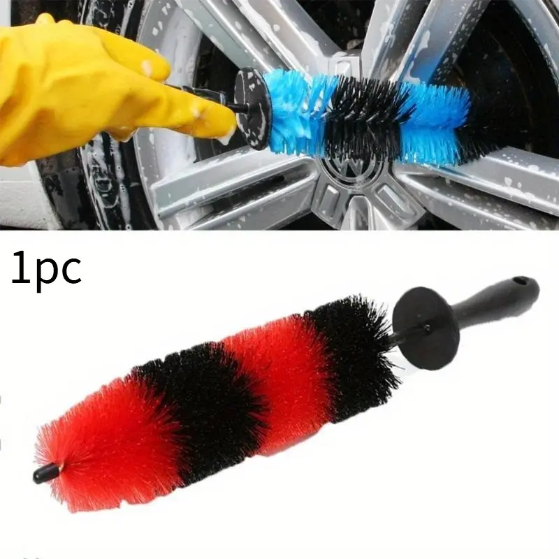 Multifunction Wheel Wash Brush Car Truck Motor Engine Grille Wheel Wash Brush Tire Rim Cleaning Tool 17Inch Long Easy Reach Cleaning Supplies