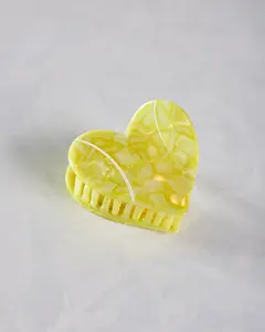 Yellow - Hand Painted Tennis Lover Claw Hair Clip - Solar Eclipse