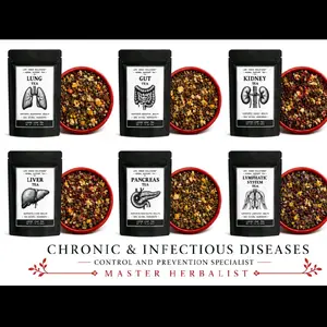 100 % NATURAL ORGANIC HERBAL 6 PIECE LUNGS,KIDNEYS, GUT,LIVER,PANCREAS,LYMPHATIC SYSTEM KIT TEA