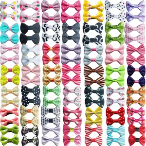 WAGGING WHISKERS Handmade Dog Bows with Clips for Small Dogs - Party Pet Grooming Accessories