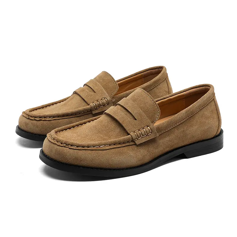 Retro Round Toe Loafers Men's Shoes