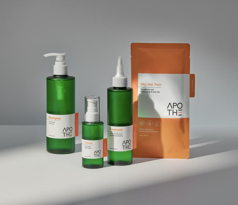 APOTHE Complete Hair Care 4-Step Routine Kit | Herbal Root & Coconut Cleanser | Scalp Detox, Sebum Balance & Residue-Free Shine