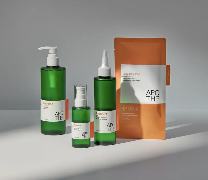 APOTHE Complete Hair Care 4-Step Routine Kit | Herbal Root & Coconut Cleanser | Scalp Detox, Sebum Balance & Residue-Free Shine
