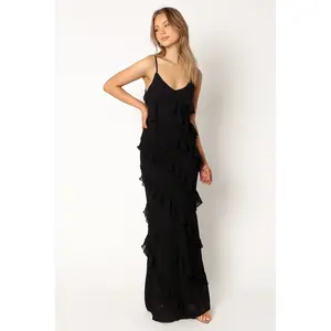 Ciao Ruffles Maxi Dress - Black