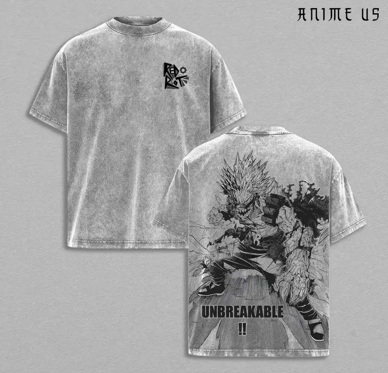 Kirishima Eijiro - Red Riot - Quirk : Hardening x My Hero Academia Anime Manga Oversize Streetwear, Japanese Comic Shirt, Unisex Cotton Top Gift for Anime Fans