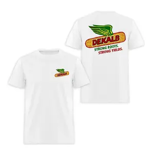 Dekalb Strong Roots Strong Yields T-Shirt – Unisex Tee with Classic Corn Wing Logo, Comfortable Farmer & Agriculture, 2 Sides.