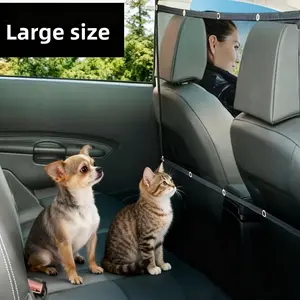 Car Pet Protection Net, Easy Install Rear Seat & Front Seat Divider, Backseat Protector, Prevent Disturbance, Lightweight Portable Design, Mesh, Vehicle Safety