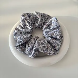 Handmade Vintage Floral Scrunchie Cotton Soft Large Scrunchies for Girls Women