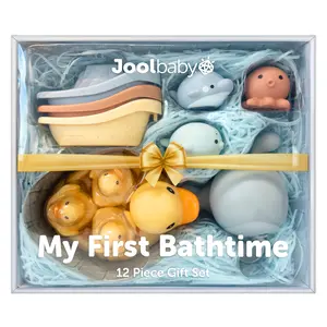 Jool Baby 12-Piece Bathtime Gift Set | Bath Toys & Storage Bag Included