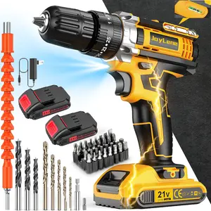 Cordless Drill 20V Electric Power Drill with 1.5AhLithium-ion Battery and Charger, Two Variable Speed and 18+1 Torque Settings,Easy Handling,Powerful Performance,for Home Renovation, DIY Projects, Professional Daily Drill Set Power Tools Springtok