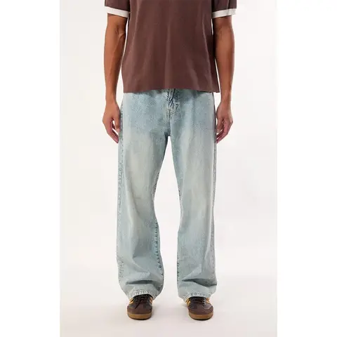 Pacsun Men's Dylan Baggy Jeans Acid Wash Light Indigo