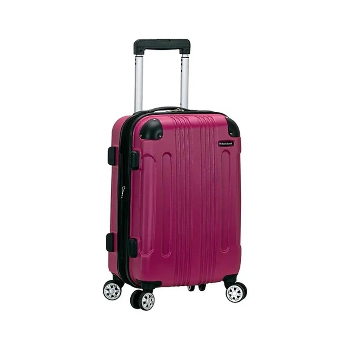 212 MAIN Rockland Sonic ABS Upright Spinner Luggage - Magenta, Lightweight Durable Luggage