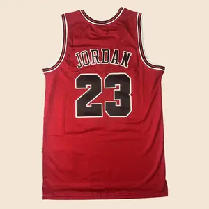 Men's stitched Men's Sleeveless Basketball Jersey Red 1997-98 collect