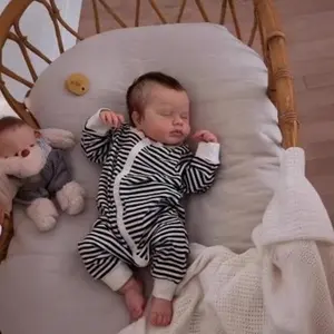 Realistic Full Body Silicone 18" Reborn Doll with Birth Certificate, Baby Bottle, Clothing, and Diaper