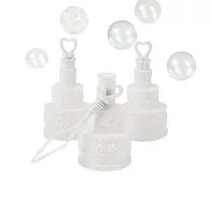 2 3/4" Mini Wedding Cake-Shaped Plastic Bubble Bottles – 24 Pc.