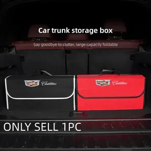 Car Storage Bag Car Trunk Organizer Soft Felt Storage Box For Cadillac Escalade CTS ATS XTS CT4 CT5 XT5 XT4 XT6 CT6 Lyriq SRX ELR Celestiq EXT XLR