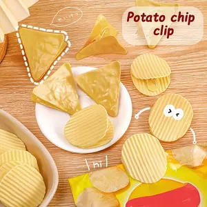 Creative Potato Chip Clip Set 6 Piece Durable Plastic Snack Bag Seal Clips for Office Supplies and Desk Accessories Ideal for Keeping Food Fresh and Organized Perfect for Chip Bags and Snack Storage
