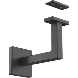 National & Spectrum Brands HHI  Reed Handrail Bracket, Matte Black