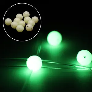 100pcs Strong Light Glow Fishing Beads, Cross Hole Night Glow Beads, High Efficiency Fish Attracting and Night Positioning, Fishing Tackle