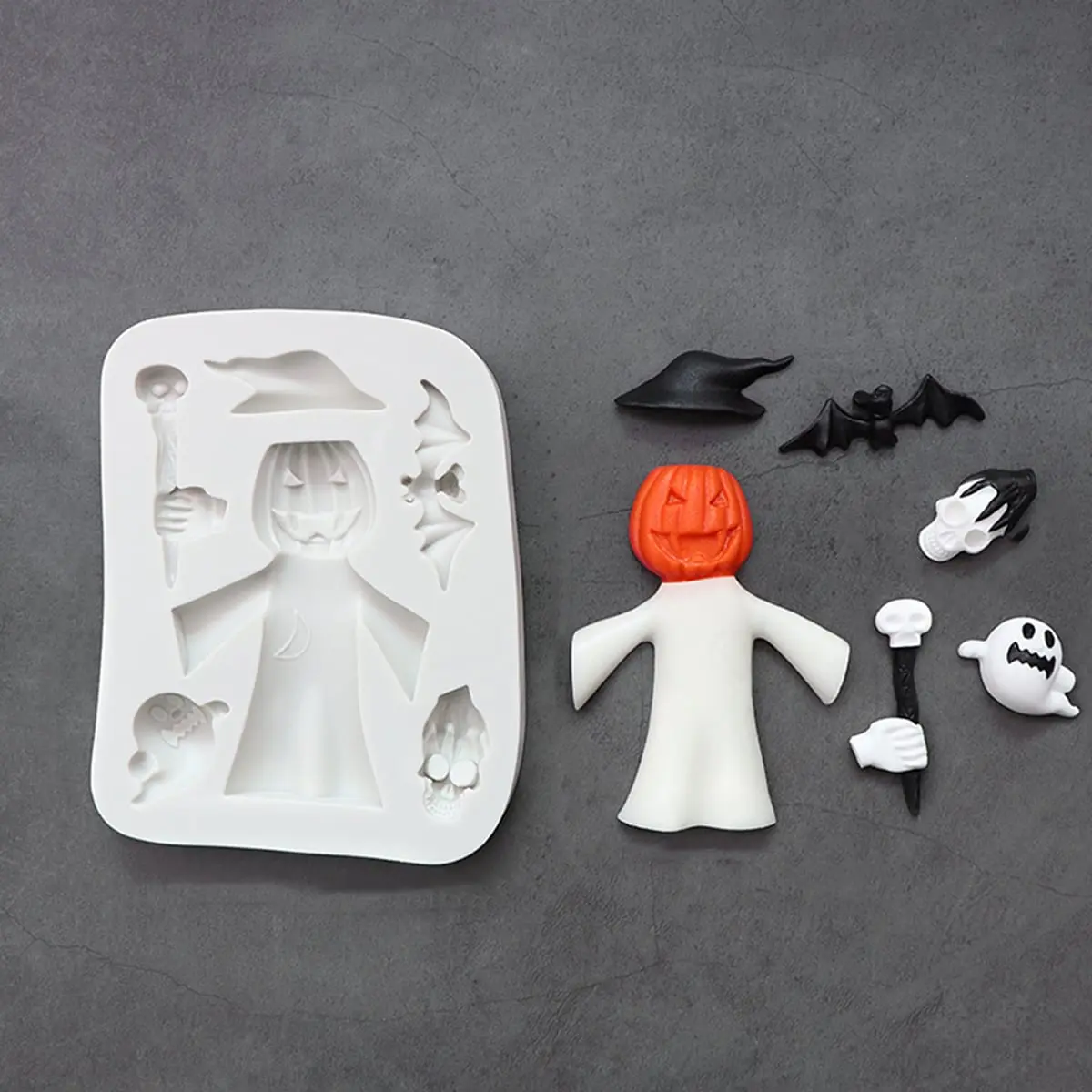Halloween Pumpkin Chocolate Silicone Mold for Fondant Cake Decorating, Perfect for Halloween Desserts & Treats
