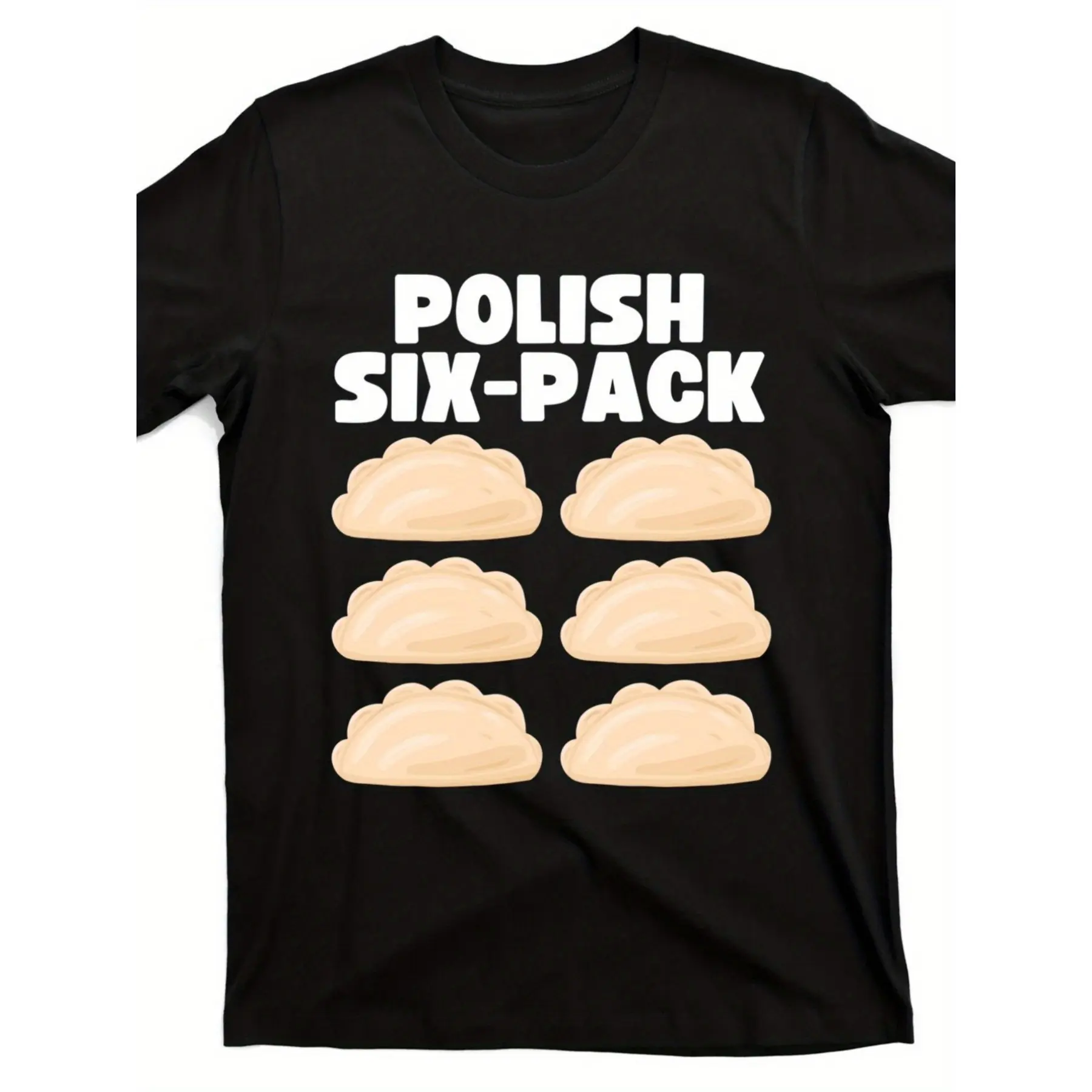 Funny-Polish-Food-Polish-Sixgiftpack-Pierogi-Gift- unisex soft cotton short sleeve t shirt, vintage graphic casual tee for men women teens, perfect birthday holiday gift for camping travel gym daily street  wear