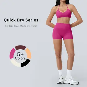 Tenwolf Women’s Summer Tight Halter Yoga Outfit Set — Breathable, Quick-Dry Casual Fitness Set for Women (Cross-Border)