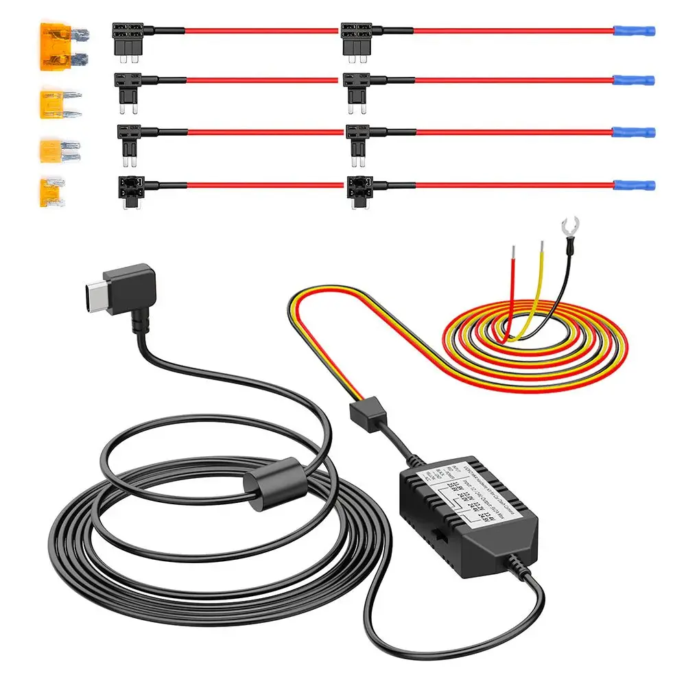VIOFO HK4 Hardwire Kit with 8pcs Full Set Circuit Fuse Tap, Type-C Port, for A329 series/A229 series/A119Mini2/A139Pro Dash Cam
