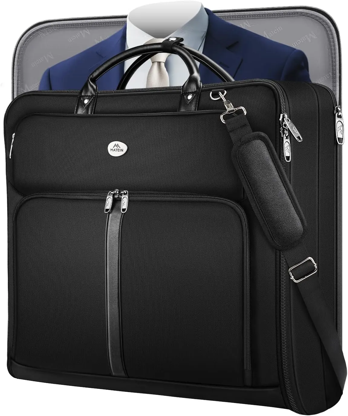 Large Garment Bag for Travel, Wrinkle-Free Carry-On Suit Bag Holds Up to 7 Suits, Hanging Travel Luggage with Laptop Compartment for Business Trips Summer Sale