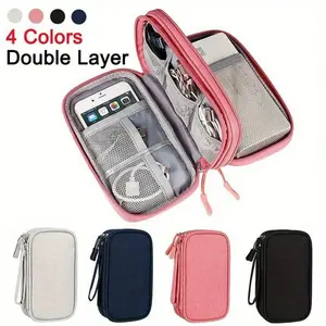 Compact Multi-Functional Travel Data Cable Organizer - Durable Cable, Charger And Accessory Case