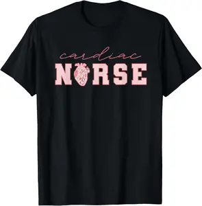 100% Cotton Cardiac Nurse Valentine's Day Telemetry Nurse CVICU Nurse T-Shirt