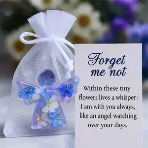 1 Set   Angel Wing Pocket Hug Angel Figurine with Inspirational Cards, Cherub Statue for /Outdoor Home Decor, Wedding, Gift, Angelic Keepsake for Party Decoration, Gift Idea