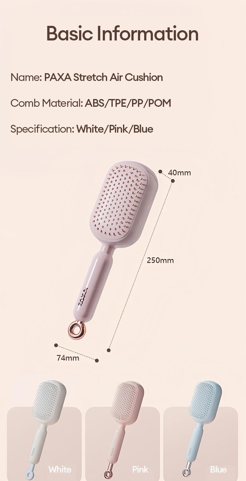 PAXA Air Cushion Massage Comb Hollow Massage Comb Cylinder Styling Curl Comb - Daily Care and Detangling, Massage for Scalp, Heat Resistant Companion for Hair Blowing and Styling